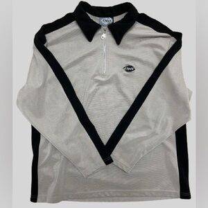 Liquid Black and Gray Zip-Up Sweater